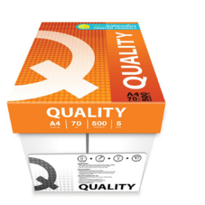 QUALITY กระดาษถ่ายเอกสาร A4 70แกรม ห่อส้ม (แพค5 รีม)
